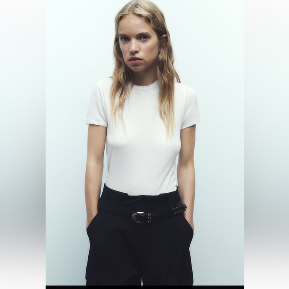 BELTED PAPERBAG PANTS - Picture 5 of 12